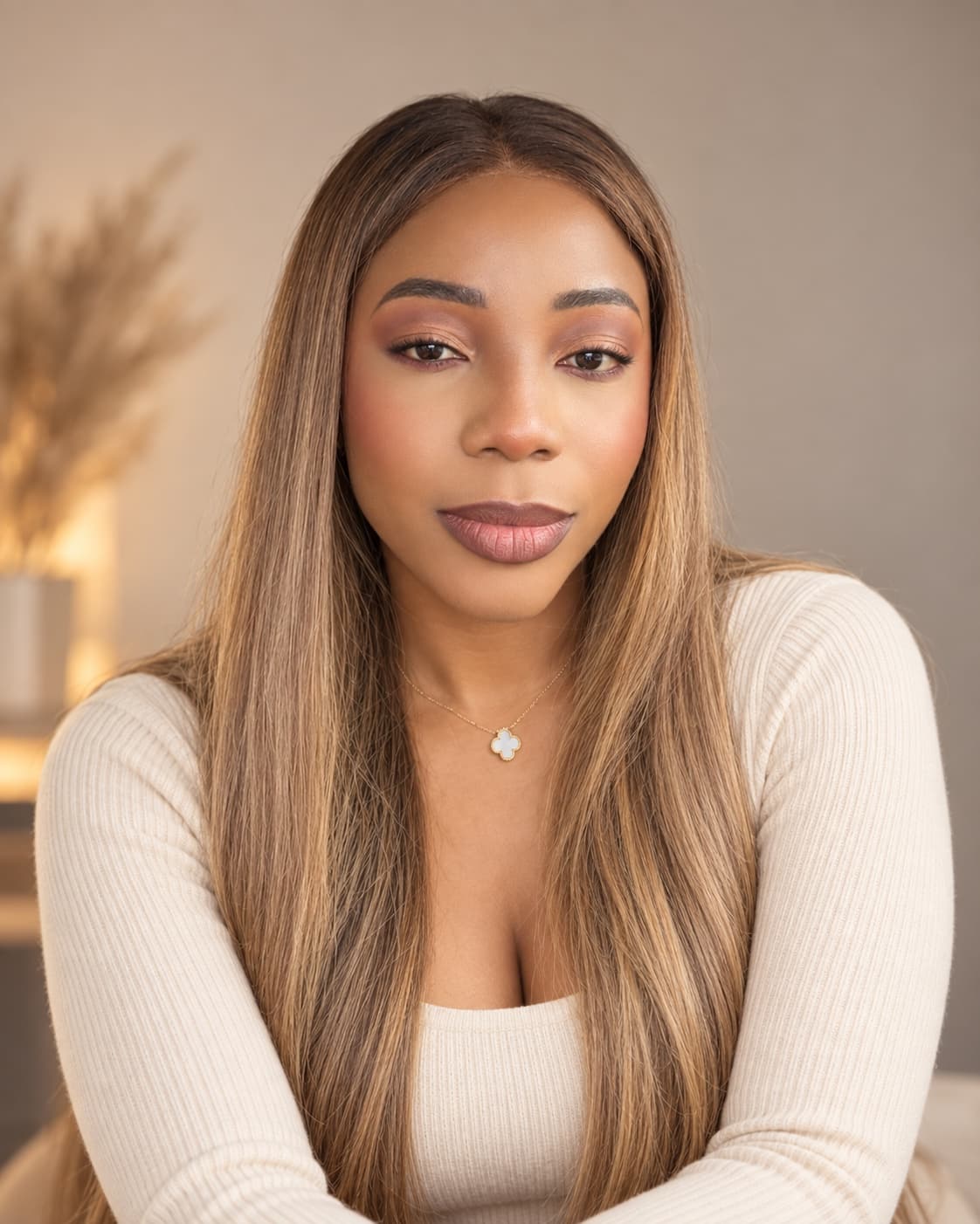 Jasmine Lubi, direct gaze, editorial portrait